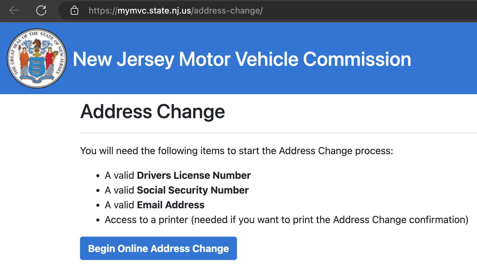 How To Update Your Address with the New Jersey (NJ) DMV My DMV